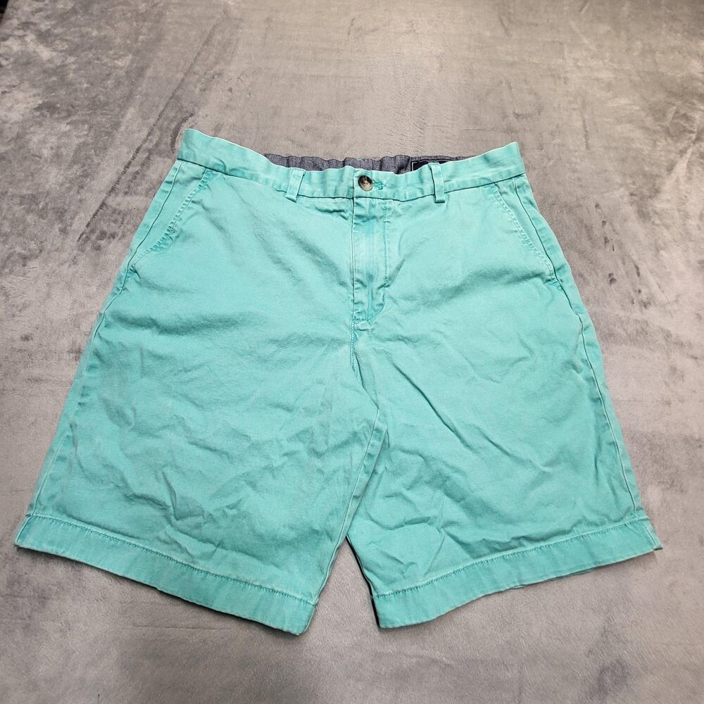 Vineyard Vines Shorts Mens 33 Green Chino Classic Fit Canvas 7in Inseam